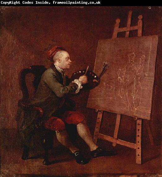 William Hogarth Hogarth Painting the Comic Muse